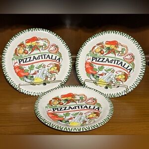 Vintage CMS Pizza Plates Made in Italy
Set of 3